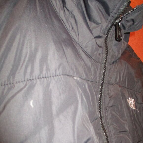North Face Woman Medium Black White Full Zip Pockets Warm Long Sleeve Coat - Picture 5 of 8